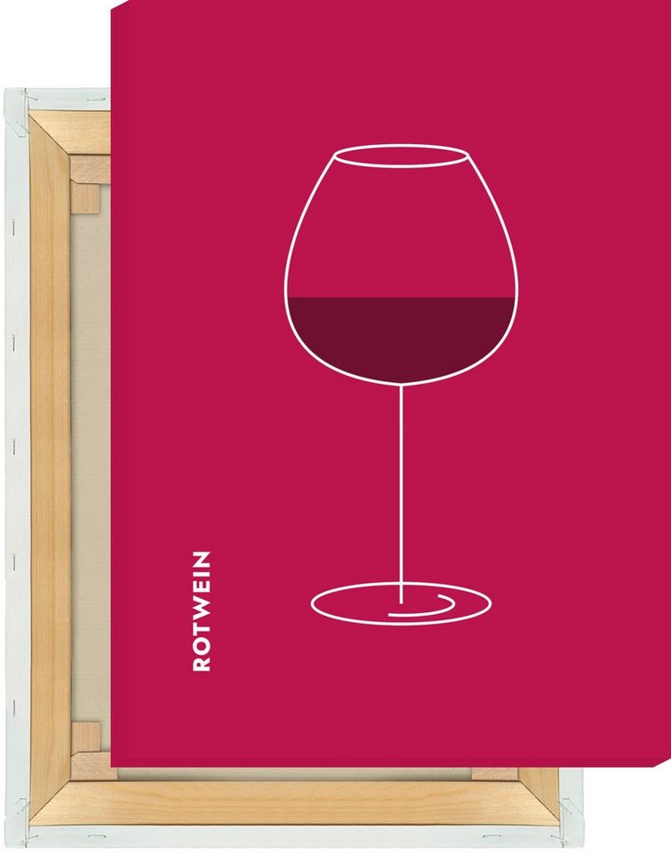 MOTIVISSO Leinwandbild Rotwein im Glas von MOTIVISSO
