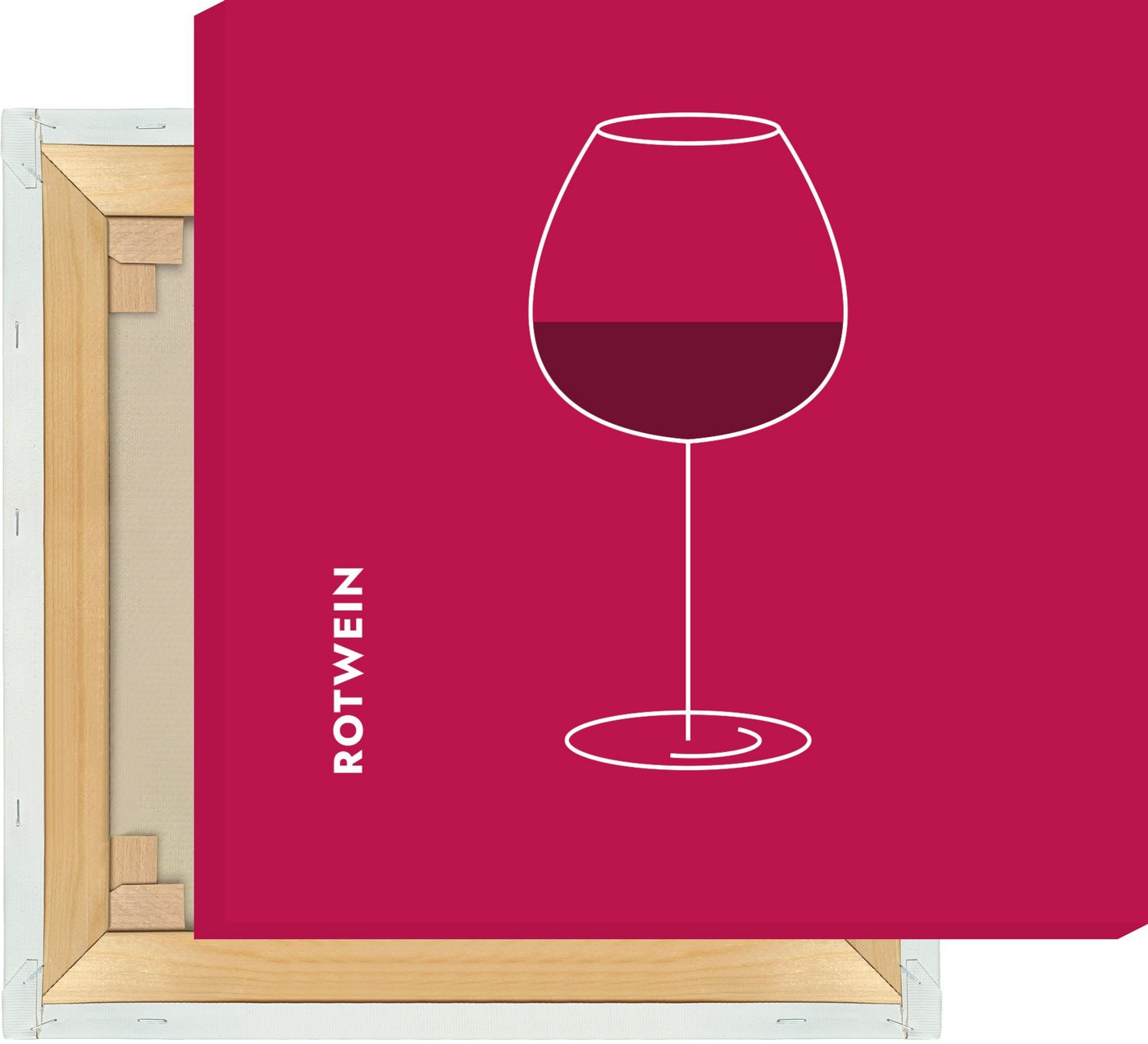 MOTIVISSO Leinwandbild Rotwein im Glas von MOTIVISSO