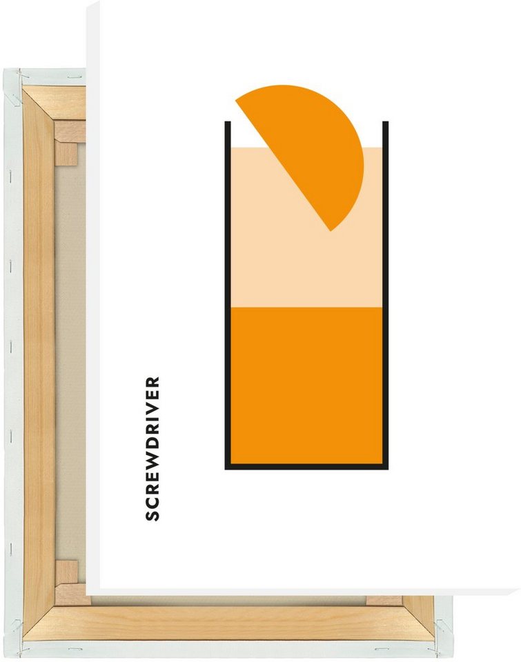 MOTIVISSO Leinwandbild Screwdriver im Glas (Bauhaus-Style) von MOTIVISSO