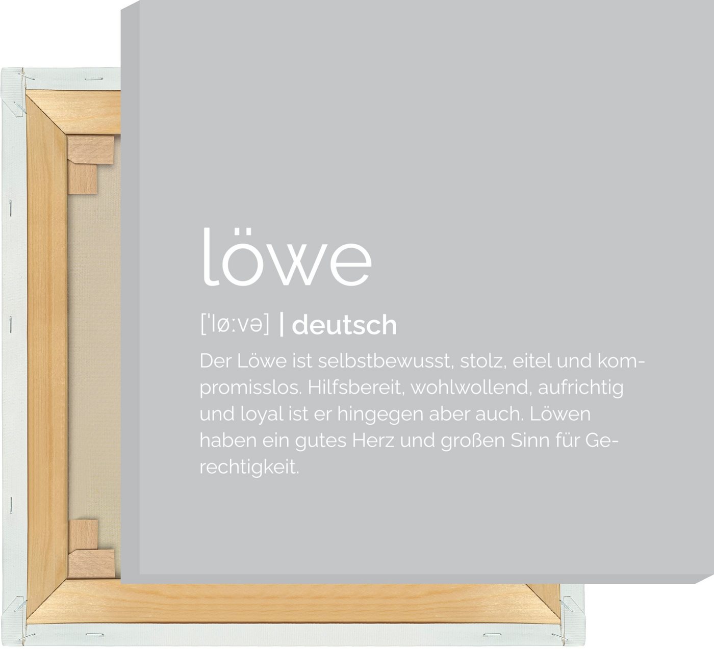 MOTIVISSO Leinwandbild Sternzeichen Löwe - Definition von MOTIVISSO