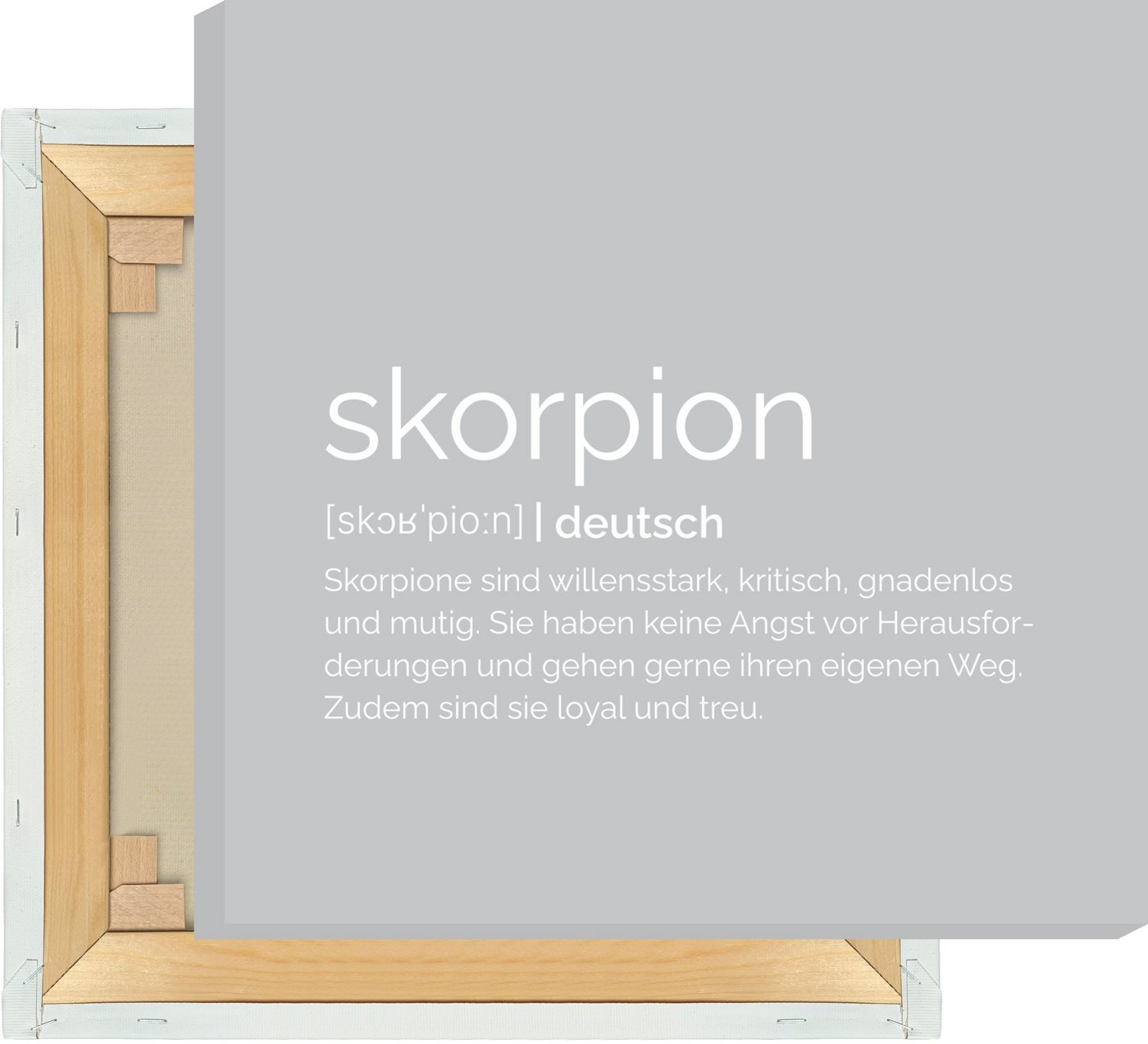 MOTIVISSO Leinwandbild Sternzeichen Skorpion - Definition von MOTIVISSO