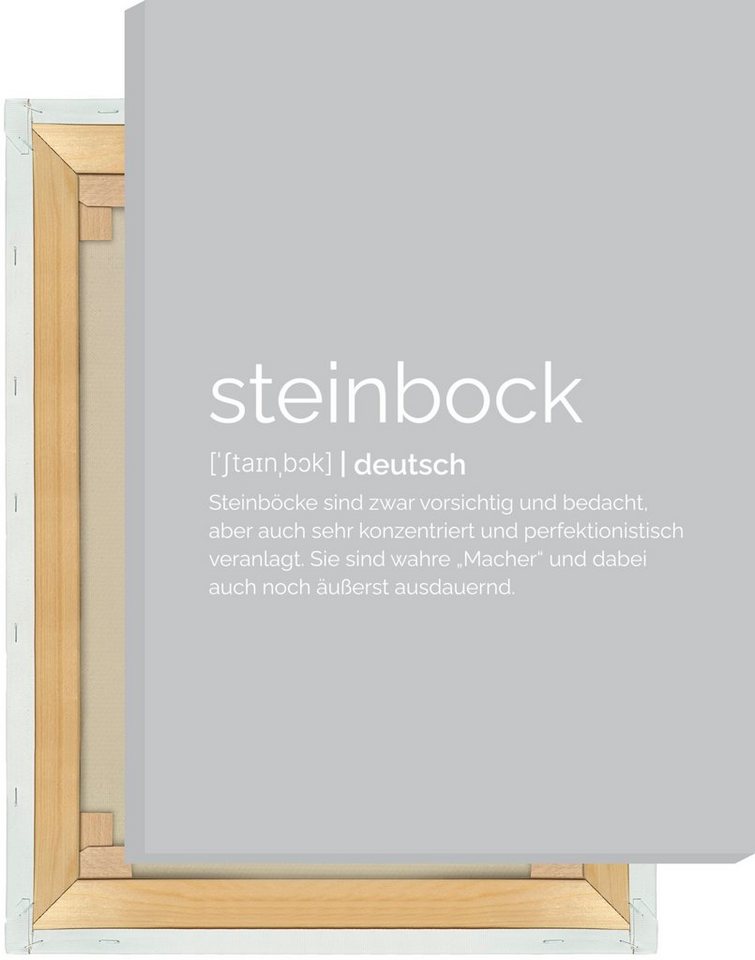 MOTIVISSO Leinwandbild Sternzeichen Steinbock - Definition von MOTIVISSO