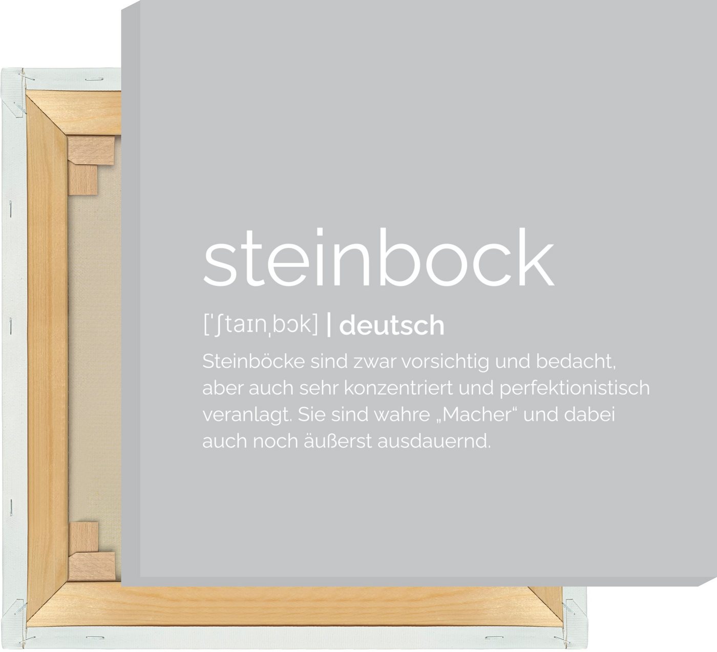 MOTIVISSO Leinwandbild Sternzeichen Steinbock - Definition von MOTIVISSO