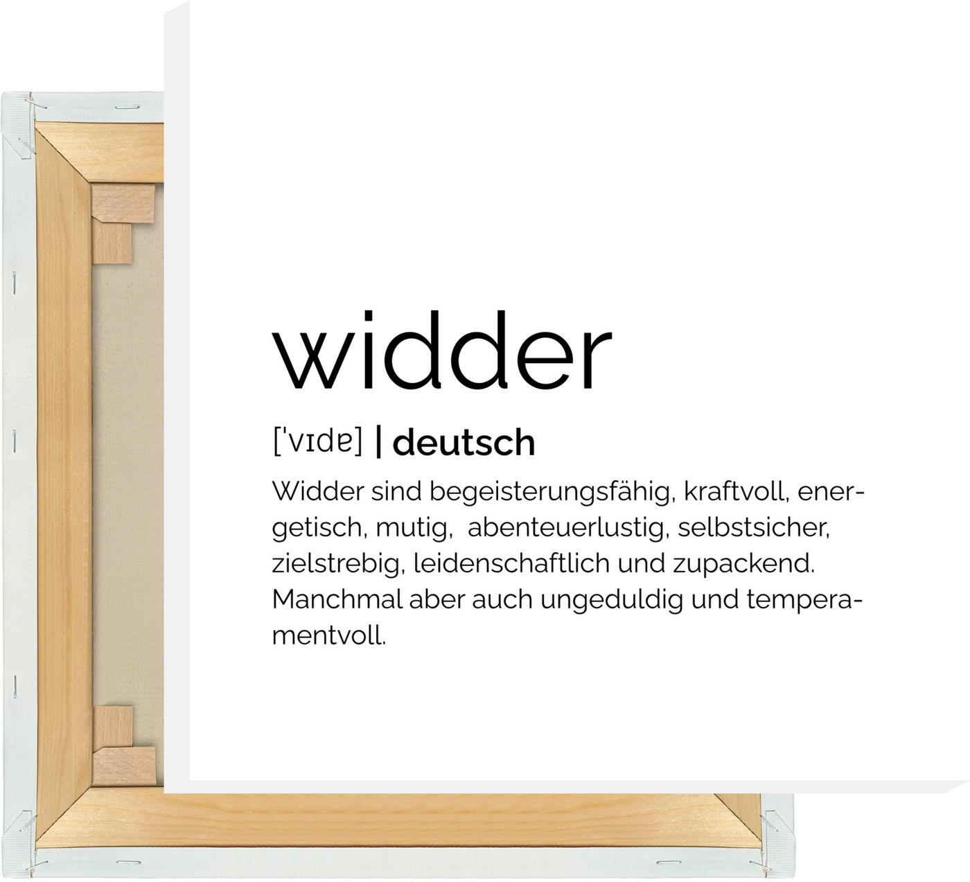 MOTIVISSO Leinwandbild Sternzeichen Widder - Definition von MOTIVISSO