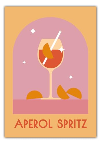 MOTIVISSO Poster Aperol Spritz Sparkle - La Dolce Vita Collection (Standard) 50 cm x 70 cm | In vielen Farben & Größen verfügbar von MOTIVISSO