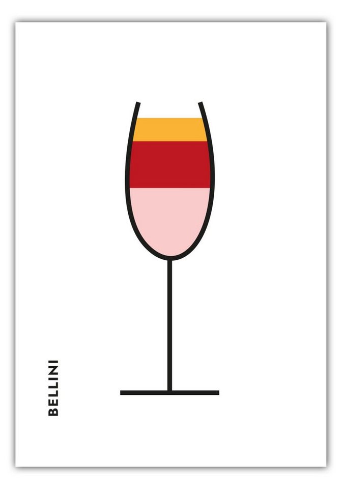 MOTIVISSO Poster Bellini im Glas (Bauhaus-Style) von MOTIVISSO