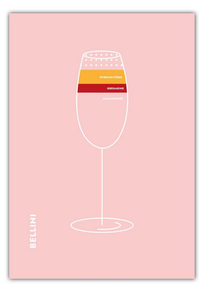 MOTIVISSO Poster Bellini im Glas von MOTIVISSO