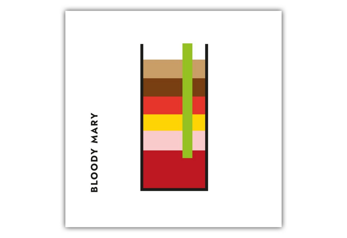 MOTIVISSO Poster Bloody Mary im Glas (Bauhaus-Style) von MOTIVISSO