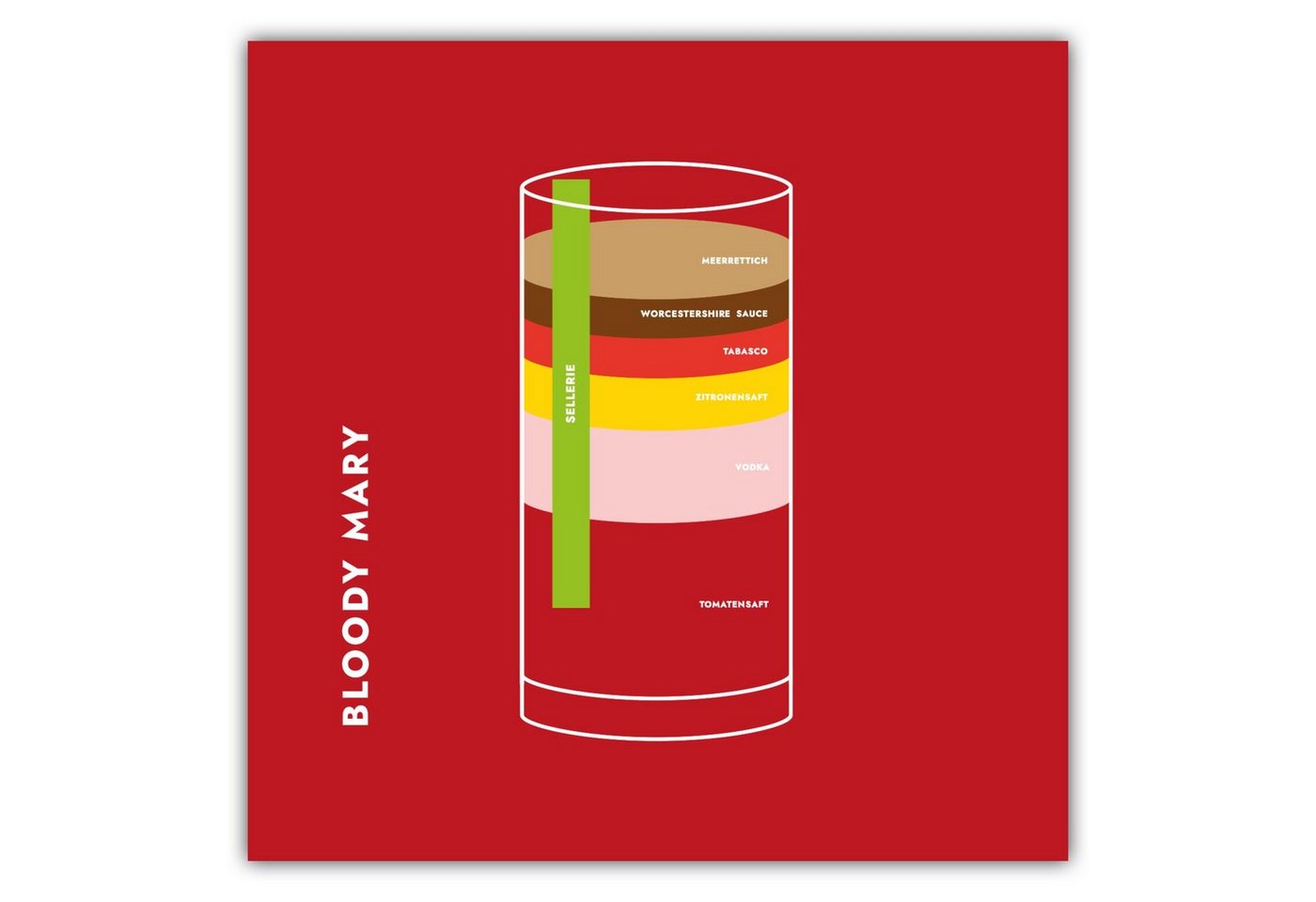 MOTIVISSO Poster Bloody Mary im Glas von MOTIVISSO