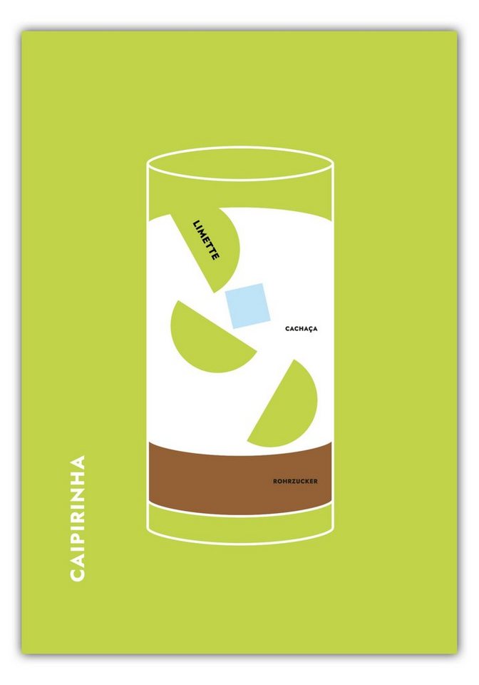 MOTIVISSO Poster Caipirinha im Glas von MOTIVISSO