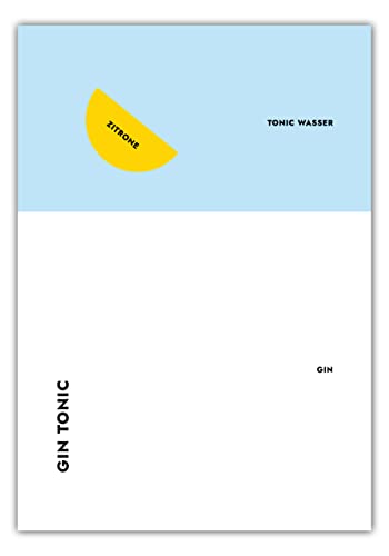 MOTIVISSO Poster Cocktail Gin Tonic Zitrone (Standard) 50 cm x 70 cm Wanddekoration Lieblingsdrink Longdrink Qualitätspapier Premiumfarben Druck in vielen Größen erhältlich von MOTIVISSO