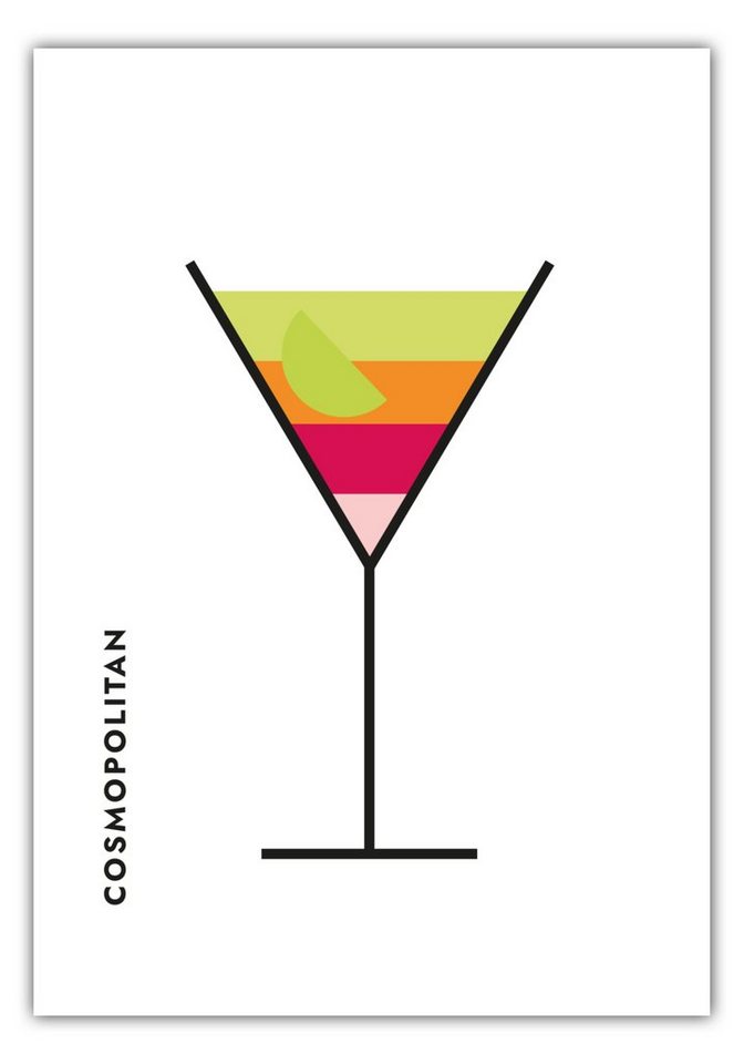 MOTIVISSO Poster Cosmopolitan im Glas (Bauhaus-Style) von MOTIVISSO