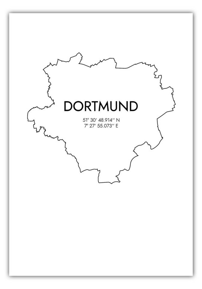 MOTIVISSO Poster Dortmund Koordinaten #7 von MOTIVISSO