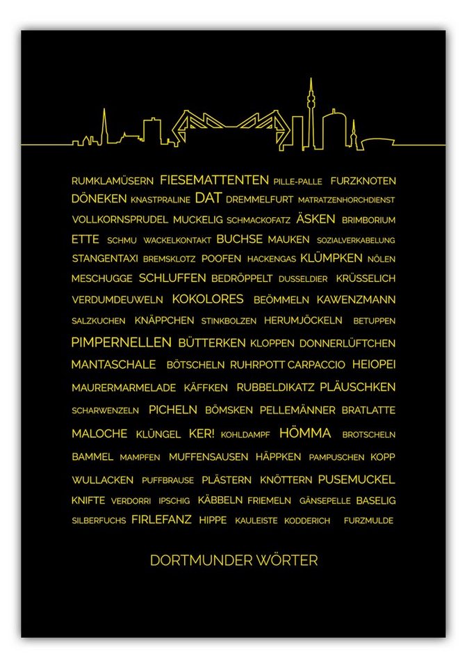 MOTIVISSO Poster Dortmunder Wörter #1 von MOTIVISSO