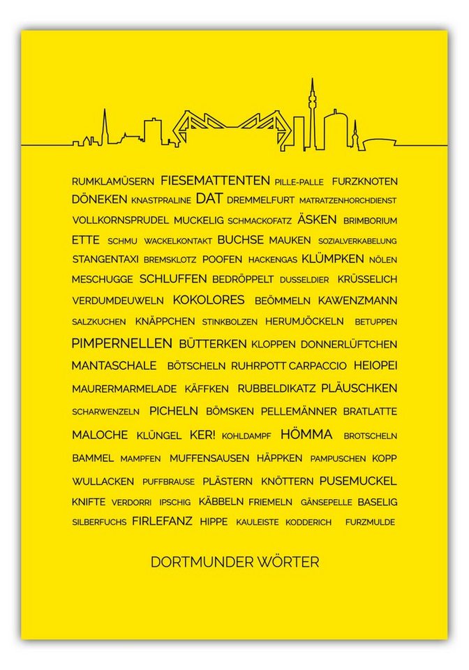 MOTIVISSO Poster Dortmunder Wörter #1 von MOTIVISSO