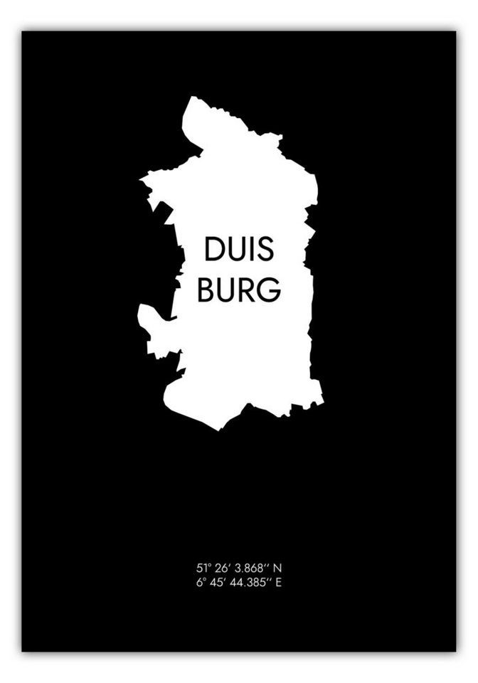 MOTIVISSO Poster Duisburg Koordinaten #6 von MOTIVISSO