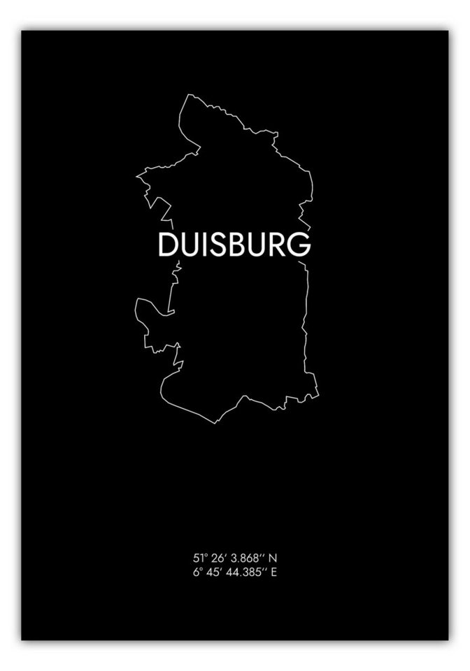 MOTIVISSO Poster Duisburg Koordinaten #8 von MOTIVISSO