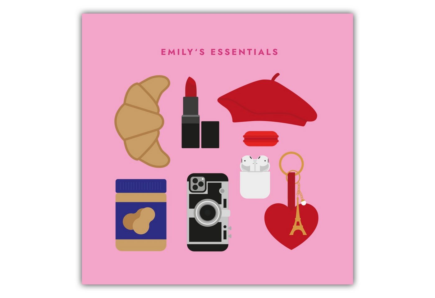 MOTIVISSO Poster Emily in Paris - Emily's Essentials von MOTIVISSO