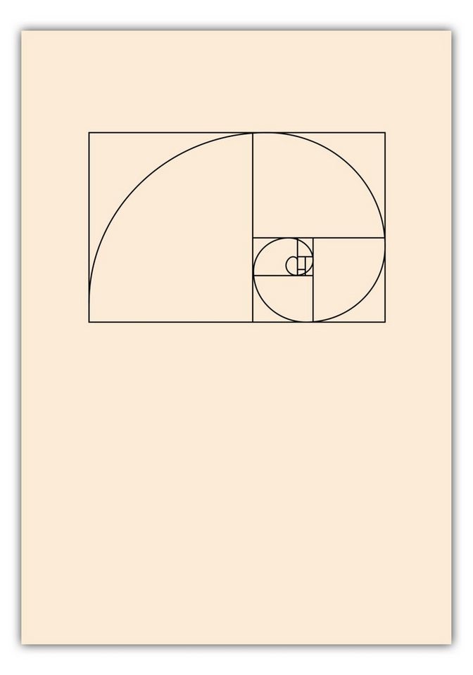 MOTIVISSO Poster Fibonacci klein von MOTIVISSO