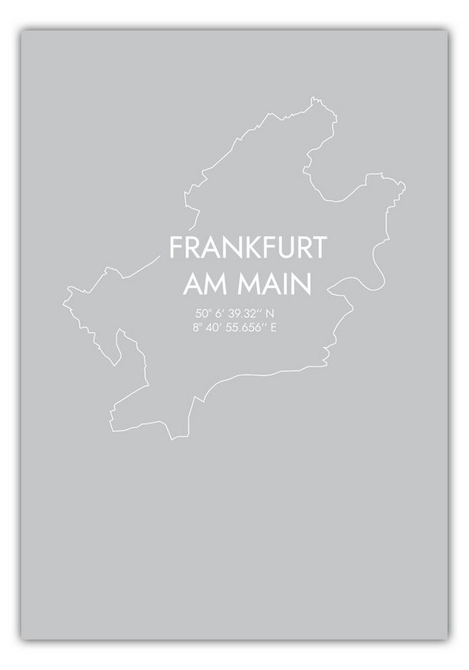 MOTIVISSO Poster Frankfurt am Main Koordinaten #7 von MOTIVISSO