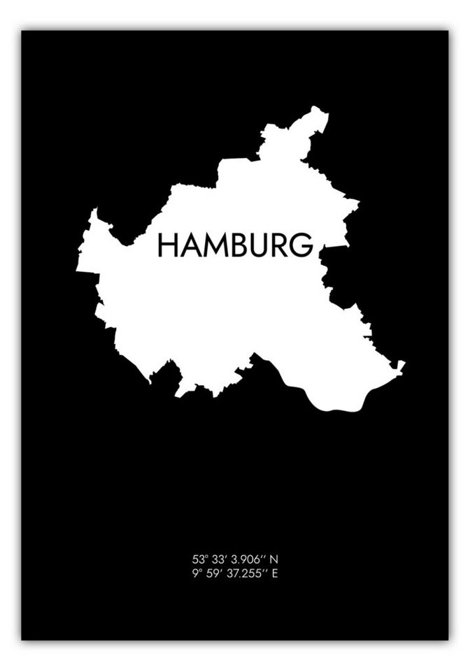 MOTIVISSO Poster Hamburg Koordinaten #6 von MOTIVISSO