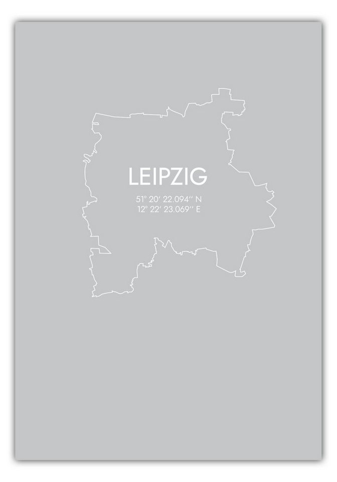 MOTIVISSO Poster Leipzig Koordinaten #7 von MOTIVISSO