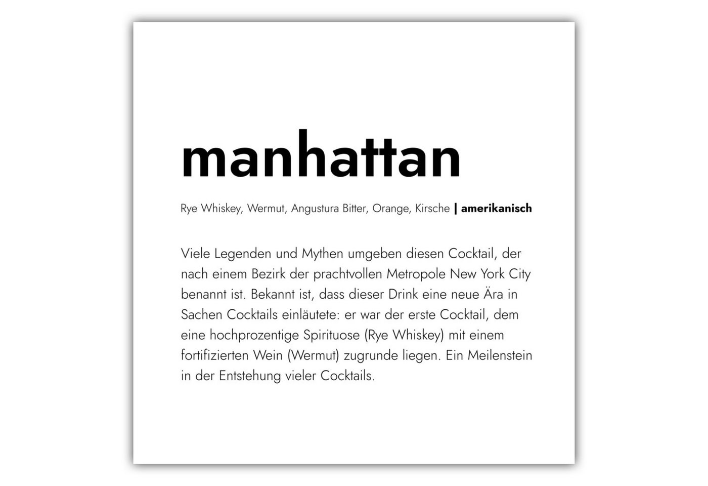 MOTIVISSO Poster Manhattan - Definition von MOTIVISSO