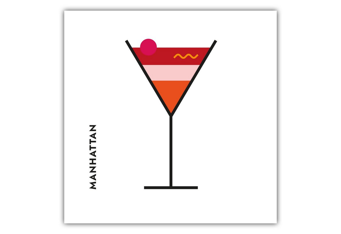 MOTIVISSO Poster Manhattan im Glas (Bauhaus-Style) von MOTIVISSO