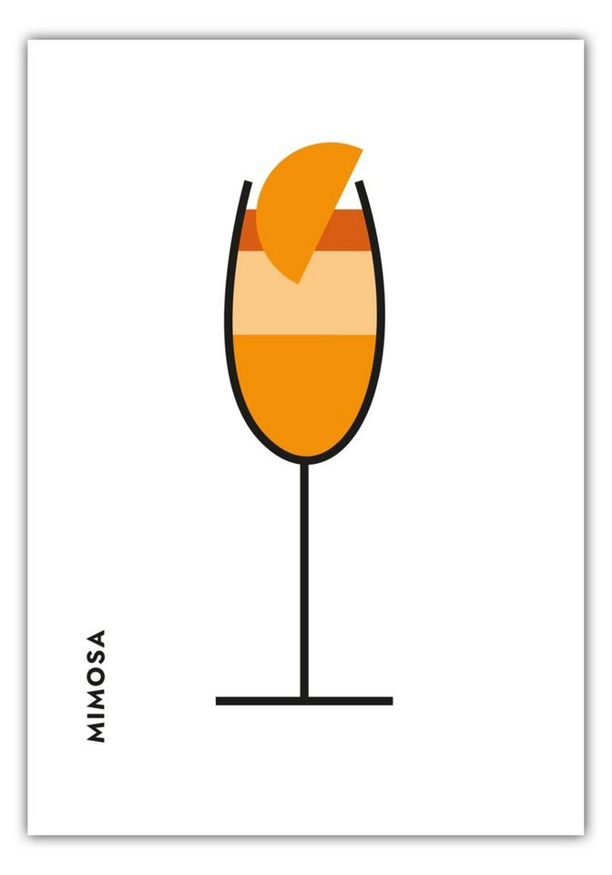 MOTIVISSO Poster Mimosa im Glas (Bauhaus-Style) von MOTIVISSO