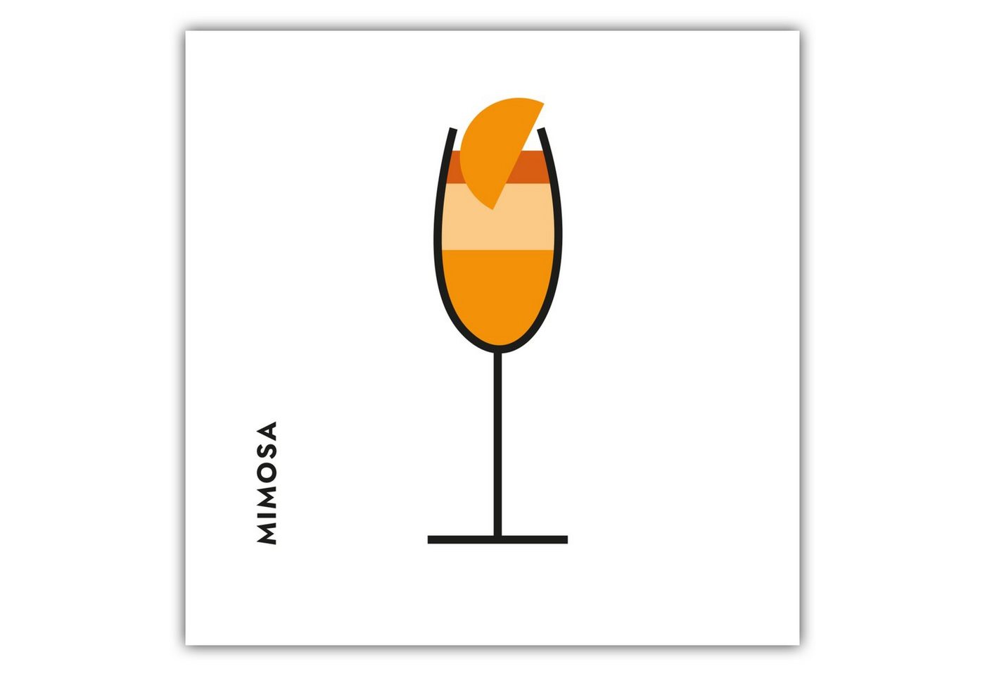 MOTIVISSO Poster Mimosa im Glas (Bauhaus-Style) von MOTIVISSO