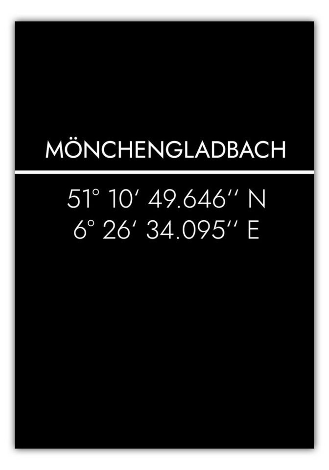 MOTIVISSO Poster Mönchengladbach Koordinaten #2 von MOTIVISSO