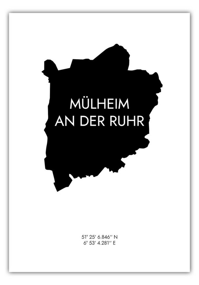 MOTIVISSO Poster Mülheim Koordinaten #6 von MOTIVISSO