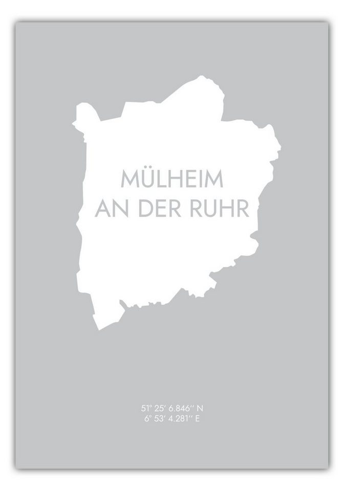 MOTIVISSO Poster Mülheim Koordinaten #6 von MOTIVISSO