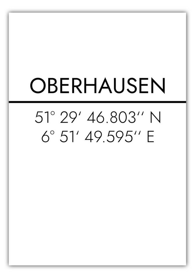 MOTIVISSO Poster Oberhausen Koordinaten #2 von MOTIVISSO