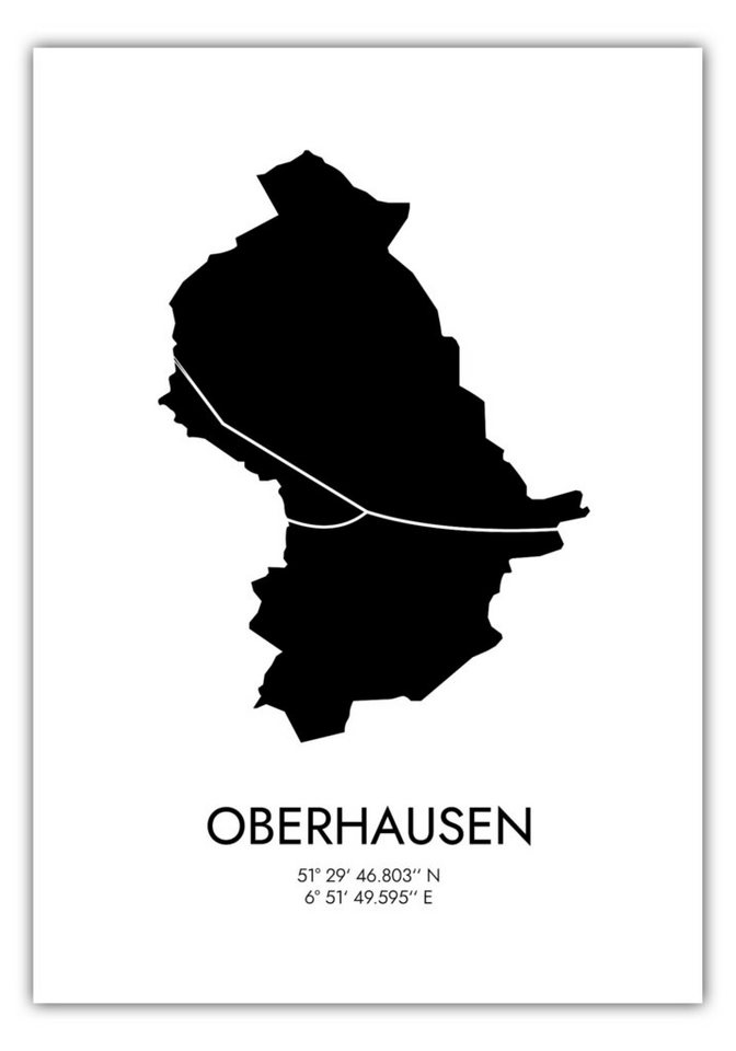 MOTIVISSO Poster Oberhausen Koordinaten #3 von MOTIVISSO