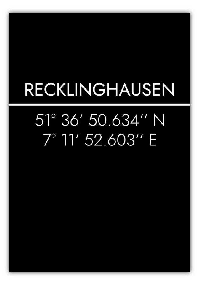 MOTIVISSO Poster Recklinghausen Koordinaten #2 von MOTIVISSO