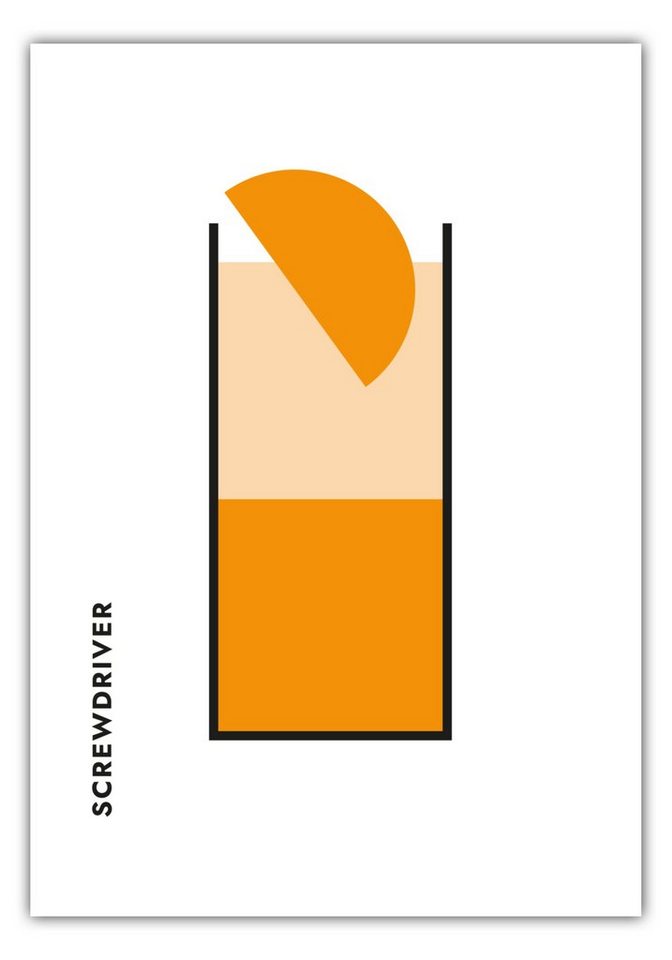 MOTIVISSO Poster Screwdriver im Glas (Bauhaus-Style) von MOTIVISSO