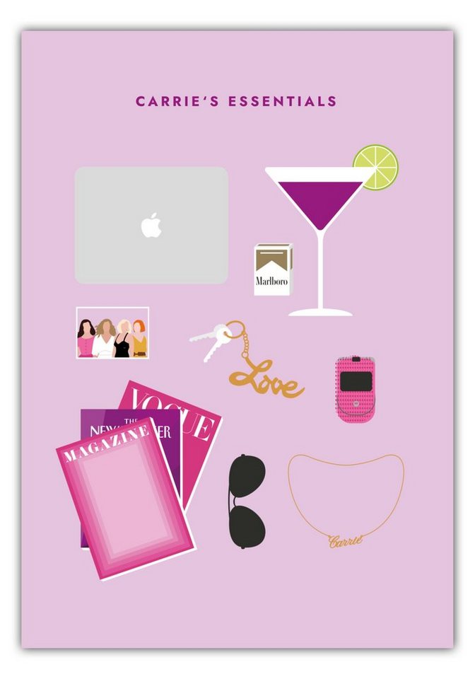 MOTIVISSO Poster Sex And The City - Carrie's Essentials von MOTIVISSO