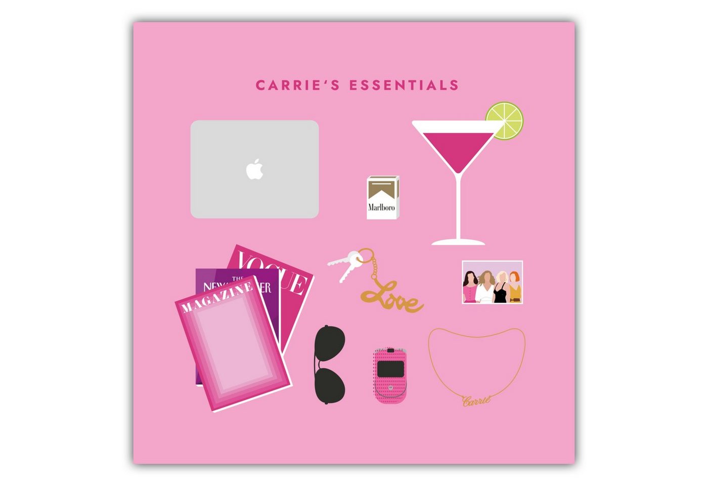 MOTIVISSO Poster Sex And The City - Carrie's Essentials von MOTIVISSO