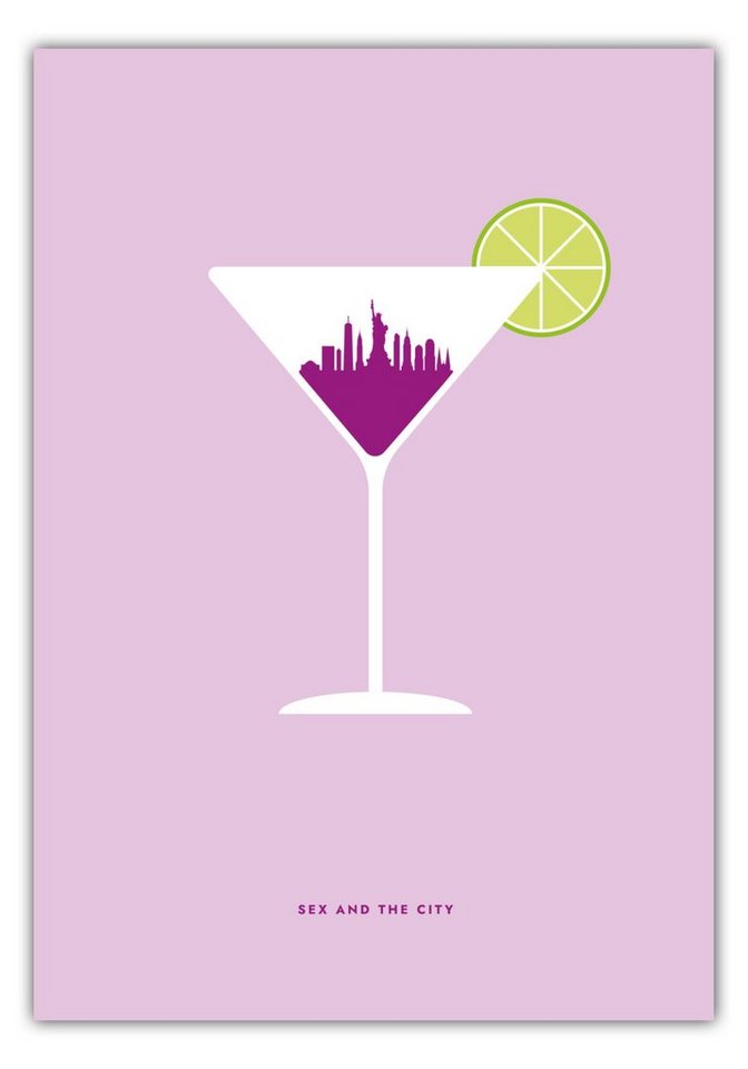 MOTIVISSO Poster Sex And The City - Cosmopolitan Skyline von MOTIVISSO