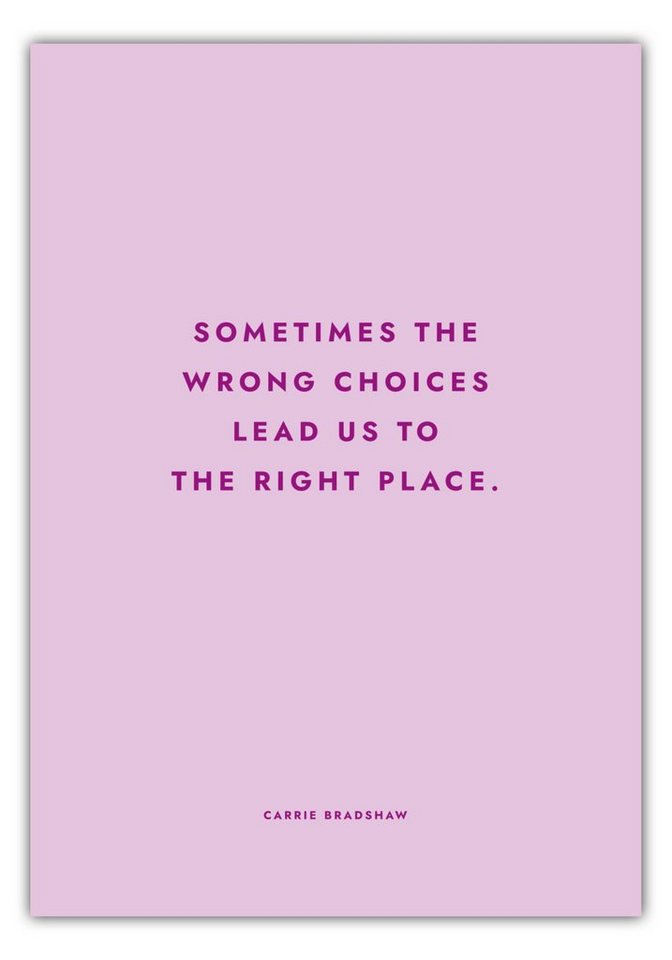 MOTIVISSO Poster Sex And The City - Wrong Choices Right Place von MOTIVISSO