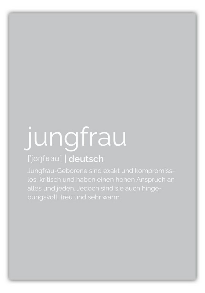 MOTIVISSO Poster Sternzeichen Jungfrau - Definition von MOTIVISSO