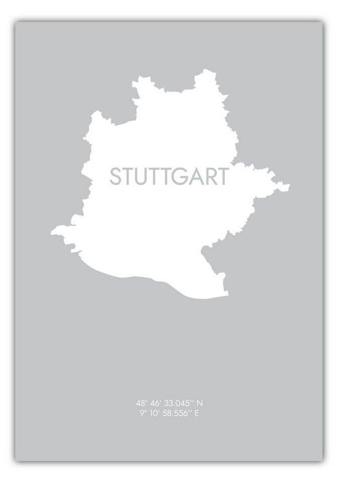 MOTIVISSO Poster Stuttgart Koordinaten #6 von MOTIVISSO