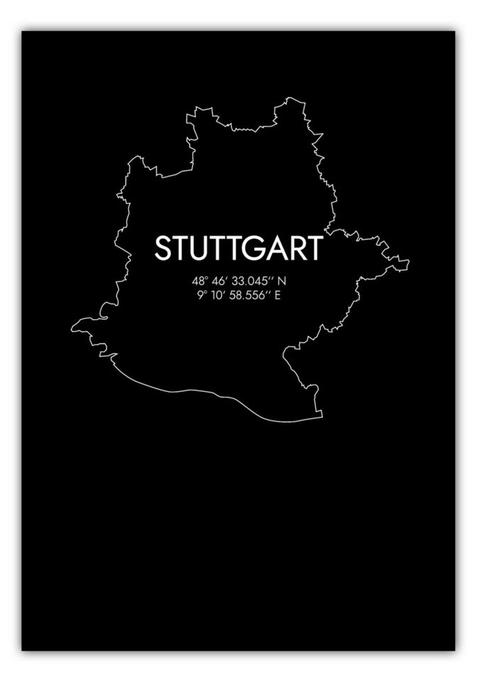 MOTIVISSO Poster Stuttgart Koordinaten #7 von MOTIVISSO