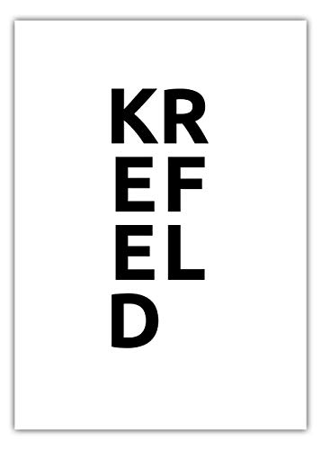 Premium Poster Stadt KREFELD | Städtemotiv, Typografie | DIN A4 21x30cm, weiß/schwarz, 3 seidenmattes Premiumpapier, Qualitätsfarben | Dekoration für Zuhause | Nachhaltig und ressourcenschonend Premium Poster Stadt KREFELD | Städtemotiv, Typografie | DIN A4 21x30cm, weiß/schwarz, 3 seidenmattes Premiumpapier, Qualitätsfarben | Dekoration für Zuhause | Nachhaltig und ressourcenschonend von MOTIVISSO