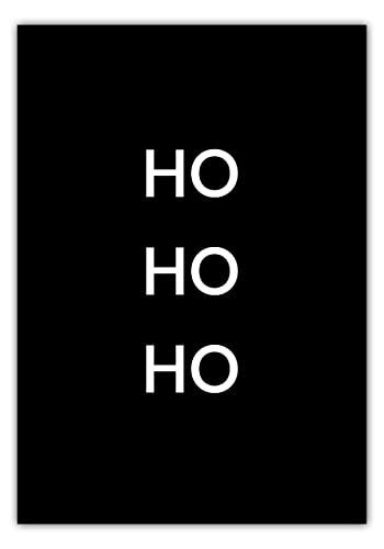 Premium Print Ho Ho Ho #1 | Typografie Poster | 40x50cm, schwarz/weiß, seidenmattes Premiumpapier, Qualitätsfarben | Wandbild Wall Art Bilderwand | Minimalistisch, Stilvoll, Modern, Weihnachtlich Premium Print Ho Ho Ho #1 | Typografie Poster | 40x50cm, schwarz/weiß, seidenmattes Premiumpapier, Qualitätsfarben | Wandbild Wall Art Bilderwand | Minimalistisch, Stilvoll, Modern, Weihnachtlich von MOTIVISSO