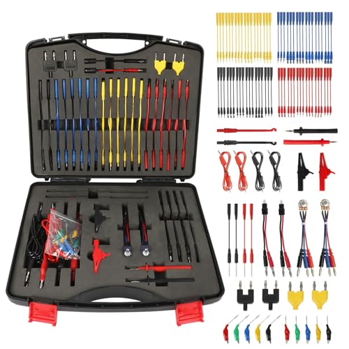 104-tlg Multifunktion KFZ Multimeter Prüfleitungssatz- MOTOCOCHE Multimeter Messleitungen Set, Multimeter Kabel Prüfkabel Set für die Kfz-Fehlerdiagnose. von MOTOCOCHE