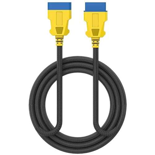MOTOCOCHE OBD2 Verlängerungskabel Verstärktes Nylon ODB2 Verlängerungskabel Anti-Reiß/Alterung OBD2 Verlängerungskabel Stecker auf Buchse Wasserdicht OBD2 Splitter (16 Pin 1.5 m Male to Female) von MOTOCOCHE