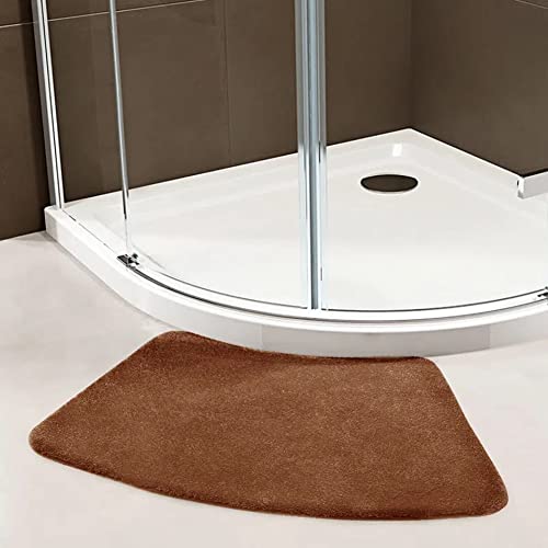 Luxuriöse zottelige gebogene Badematte, 45 x 100 cm, ultraweicher Mikrofaser-Badezimmerteppich, halbrunde Teppichteppiche, fächerförmige Fußpolster für Hotel, WC, Badewanne von MOTT 50