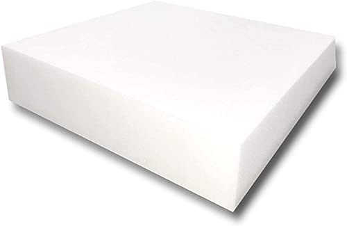 MOTT Hochdichte Schaumstoffpolsterung, fester Schaumstoff, auf jede Größe zuschneidbar, Ersatz-Schaumstoff-Polstereinlage für Sitzkissen, Esstisch, Garten, Stuhl, Hocker, Matratze, 45 x 45 x 7 cm von MOTT